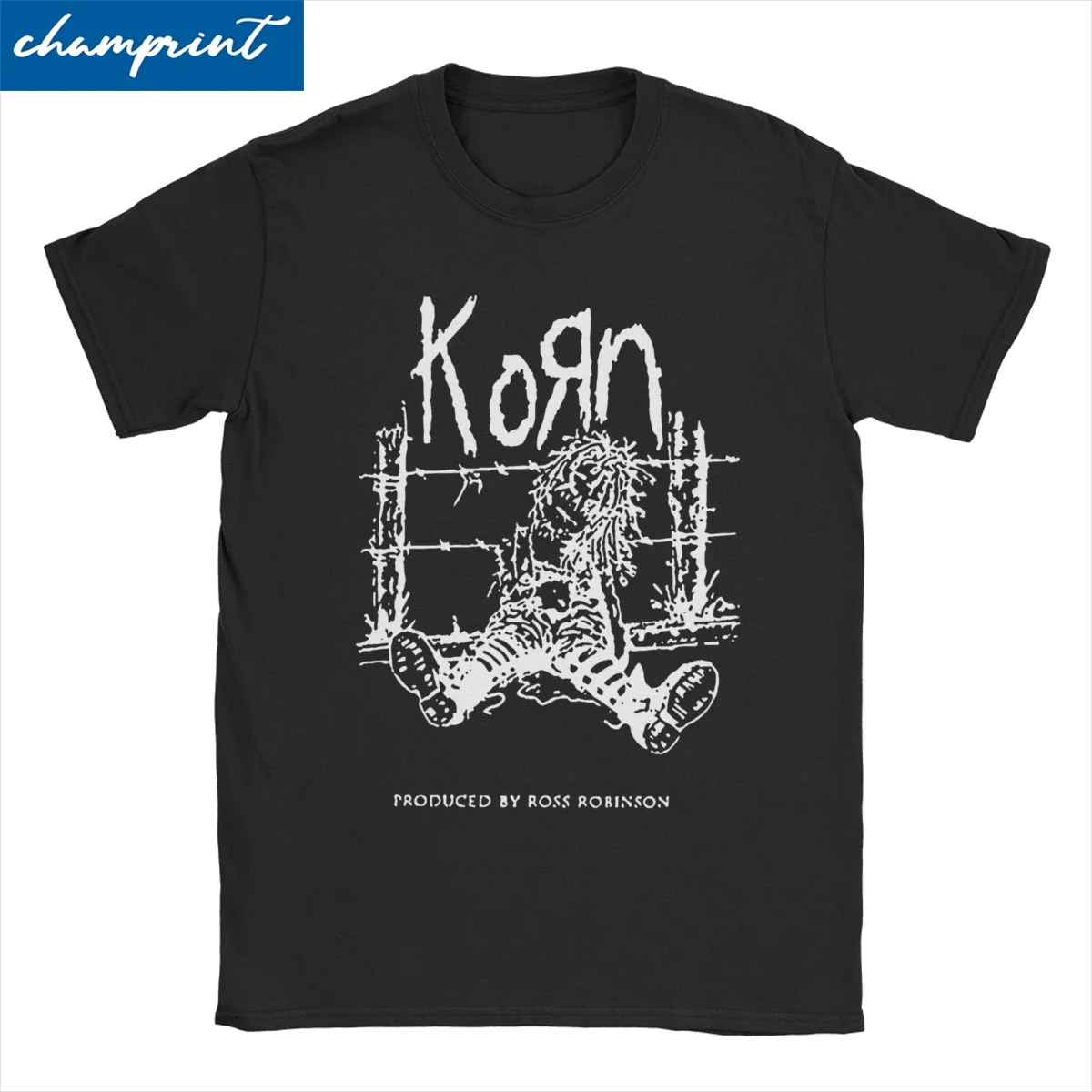 Creative Ross Doll Korn T-Shirts Men Women's Crew Neck Cotton T Shirt Nu Metal Band Neidermeyers Short Sleeve Tees Printing Tops