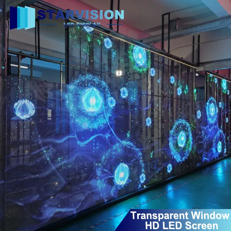 Slim LED Transparent Curtain Screen High Brightness For Exhibition Hall