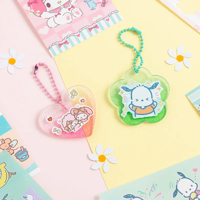 Sanrio Guka Hello Kitty Stickers Kulome Melody Cinnamoroll Hand Account Material Decoration DIY Sticker Toy Kawaii Birthday Gift