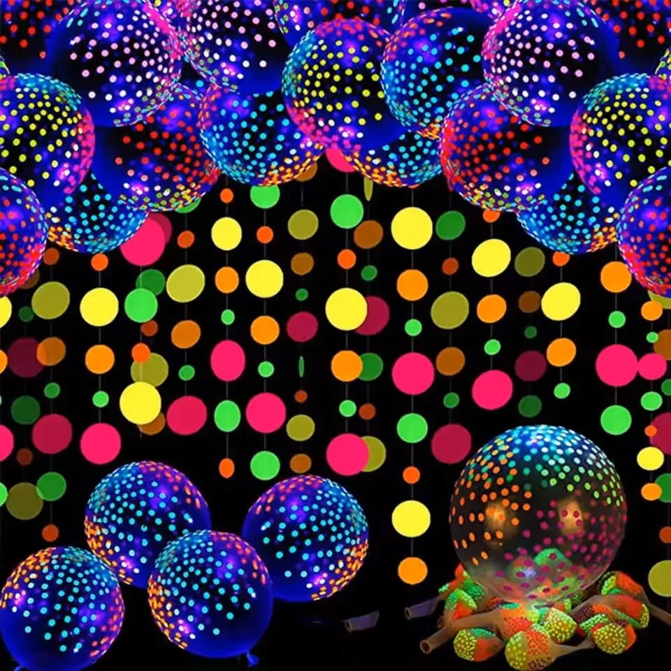 10 Uds. Globos fluorescentes de 12 pulgadas, globos de látex con brillo de neón, decoración para fiesta de cumpleaños y boda, globos brillantes, regalos para Baby Shower y niños