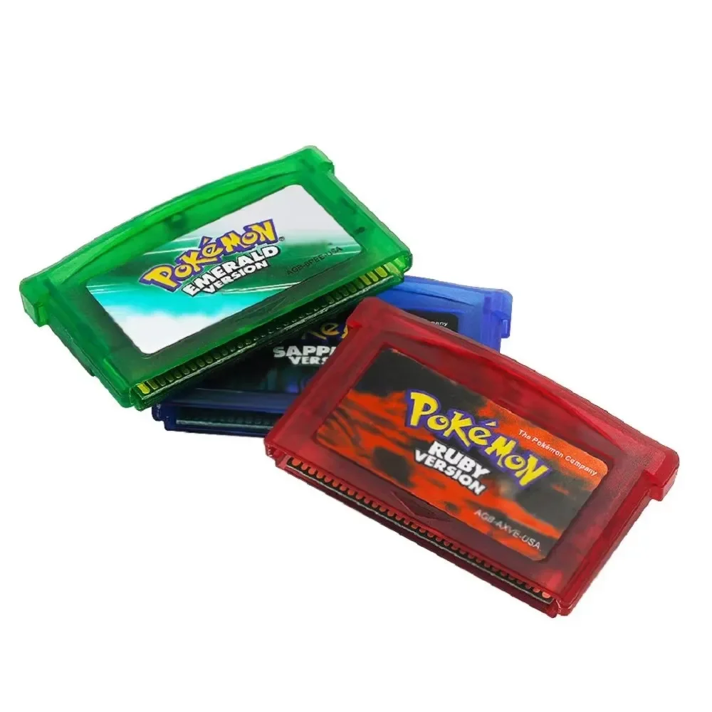 

Высококачественные игровые картриджи для GBA серии Pokemon 32 Bit: Ruby/Sapphire/Merald/Fire Red/Green Leaf