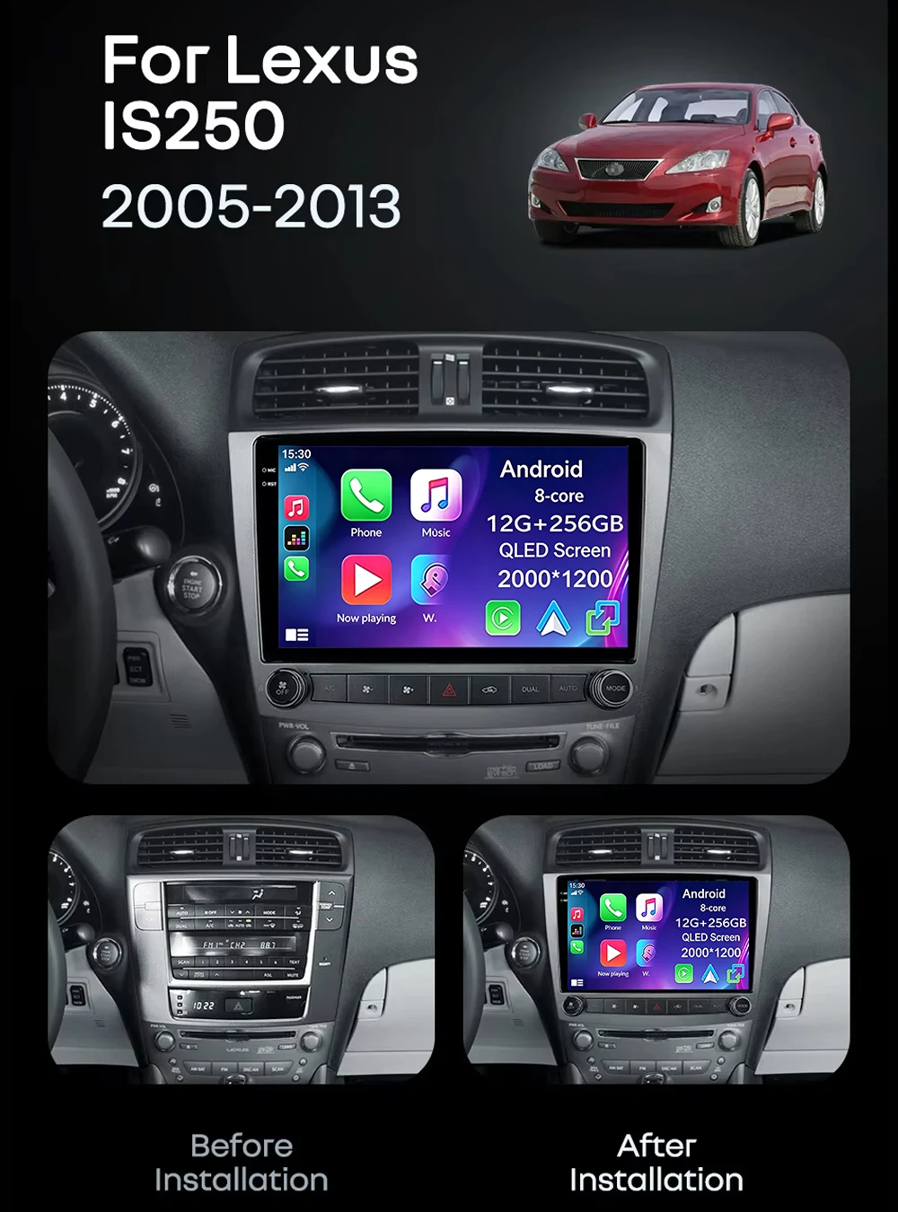 Android 16 Carplay&Auto Radio  - Android Car Stereo 2 Din 8 Core ulasan dan harga