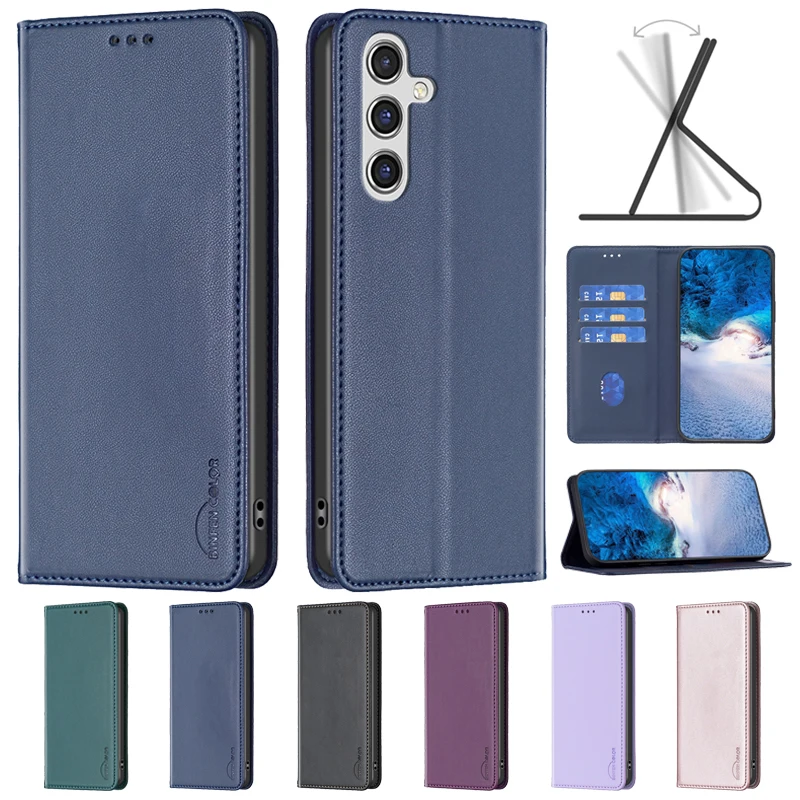 For Samsung A54 A14 5G Case Magnetic Flip Phone Case on For Funda Samsung Galaxy A54 A34 A14 A24 A04S A53 A73 A13 A33 A52 Cover