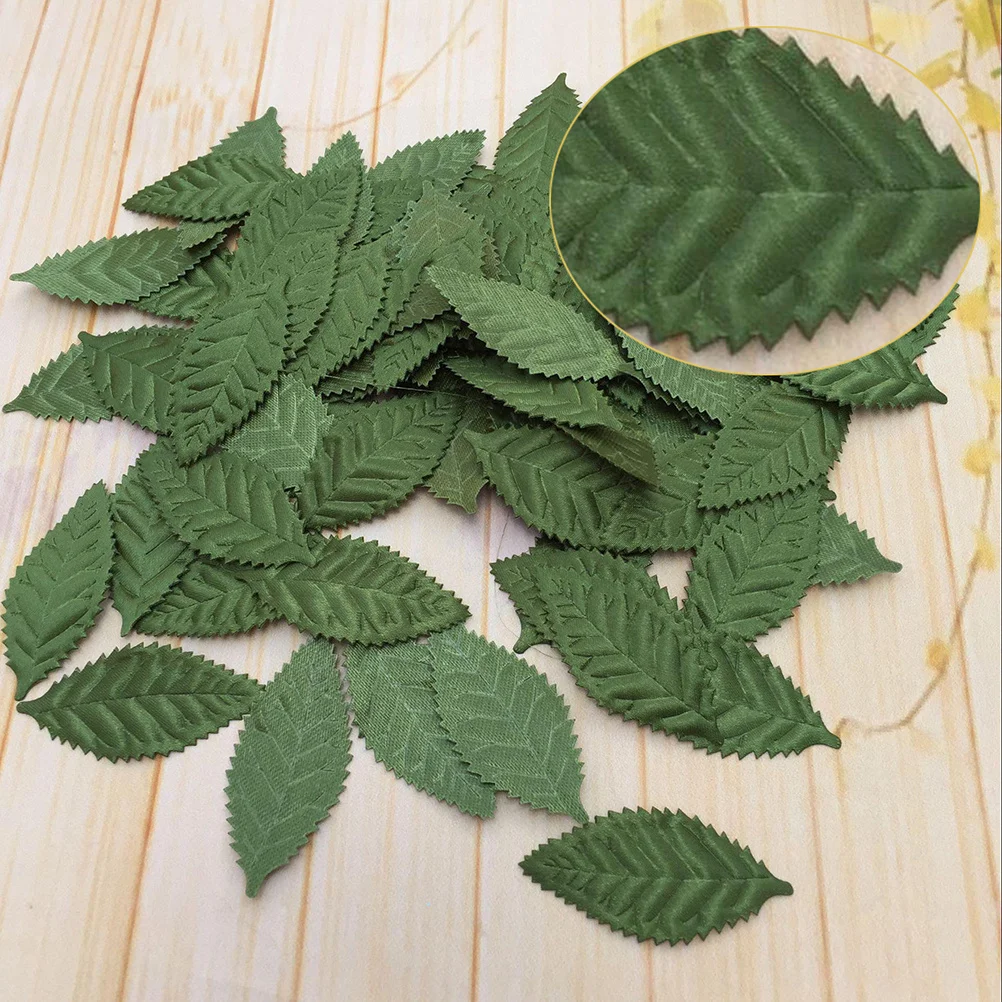 

100Pcs Fake Green Leaf DIY Accessories Floral Wreath Garland Event Decorations Reusable Easy Restaurant Display