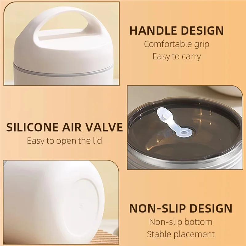 

ABDJ-контейнер-термос из нержавеющей стали, вакуумный термоконтейнер для обеда с подвесной сумкой для детей, подогреватель еды, чашка для супа, коробка для бенто