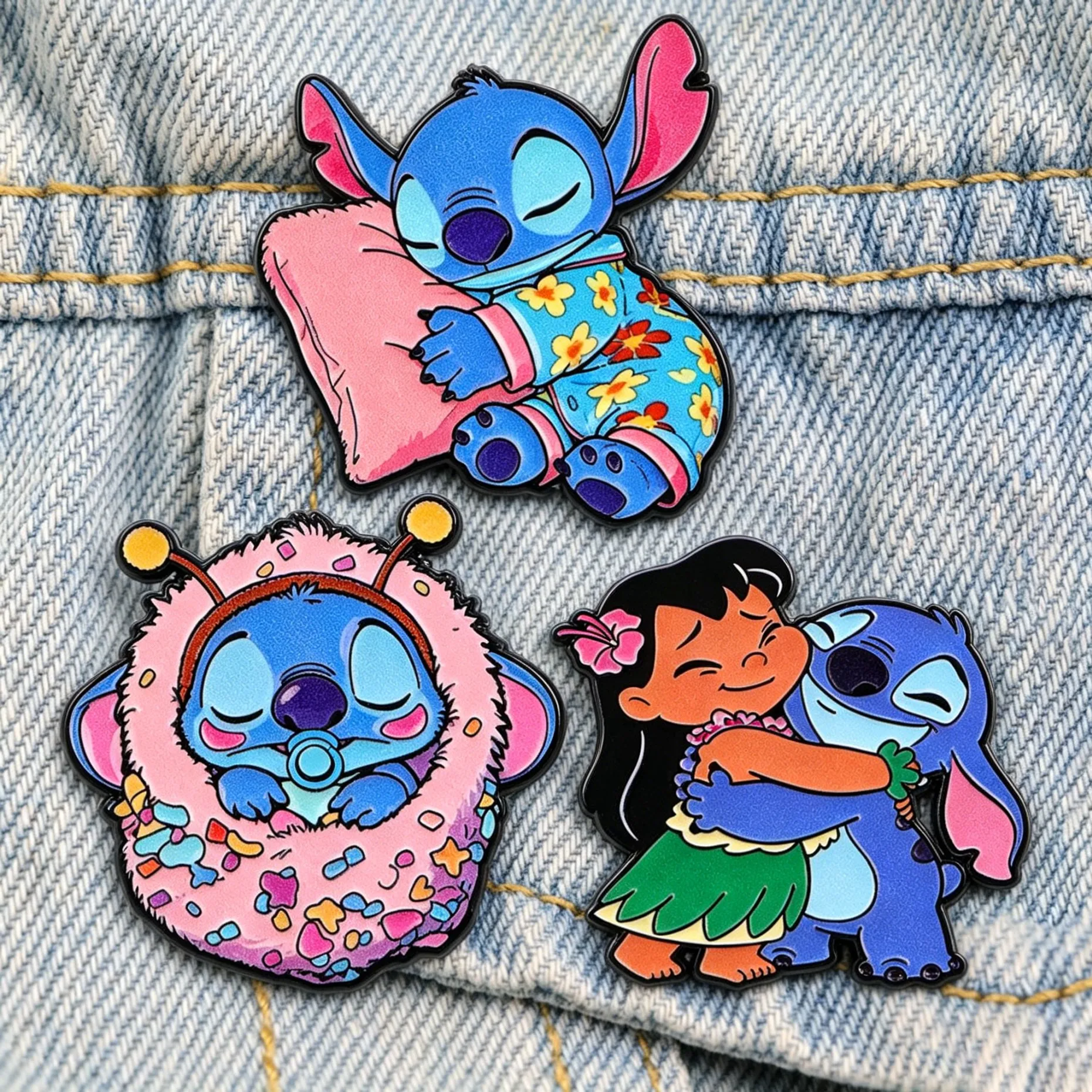 Cute Alien Enamel Pin Cartoon Brooch Sleeping Lapel Pin for Bags Jackets Clothing Accessories Anime Jewelry Fans Gift