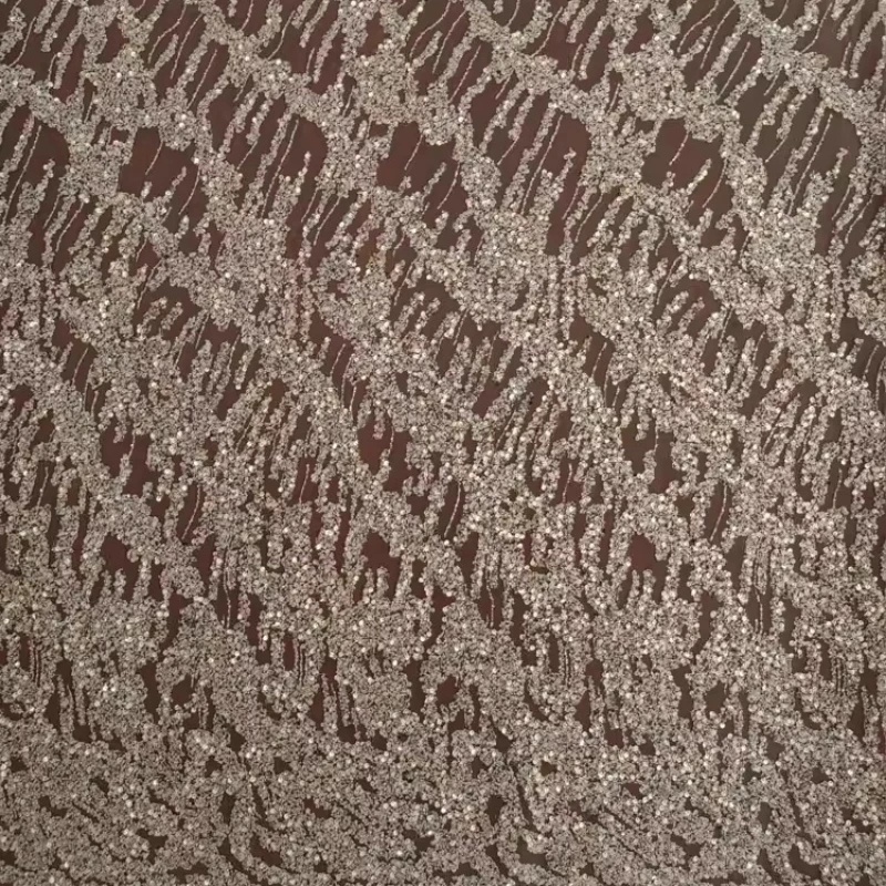 

Chain Style Sequin Embroidery Lace Mesh Fabric for DIY Sewing Wedding Dress Garment Accessories Clothing Fashion Material Cloth