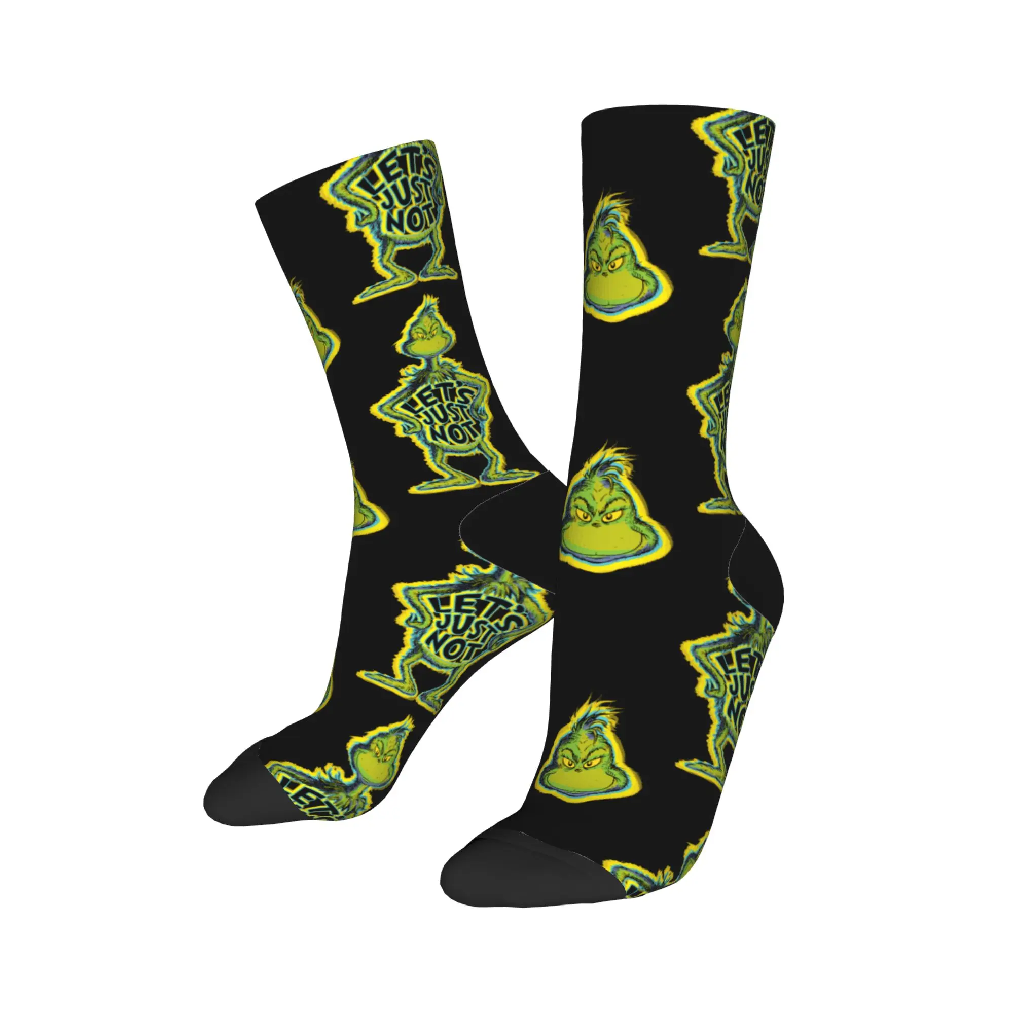 Christmas-S-Green-S-Grinched Socks Men Women Polyester Fashion  Socks Spring Summer Autumn Winter Middle Tube Socks Gifts