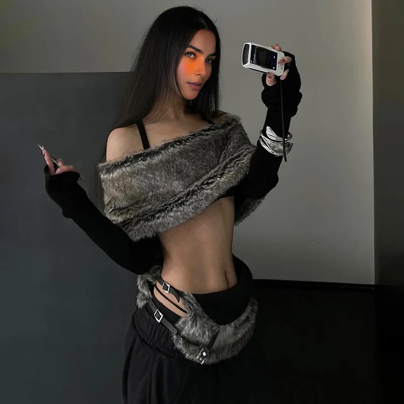 

Fashionable Fur Collar Designs And Multi-functional Short Tops For Autumn And Winter Women's Wear