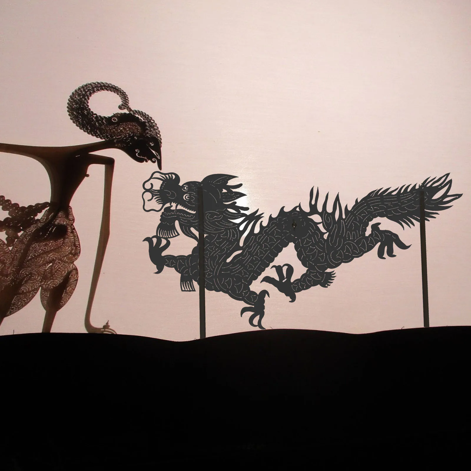 Fantoche de mão de dragão chinês, sombra diy, decoração tradicional artesanal, adereço para festa de ano novo, figura de sombra de dragão diy