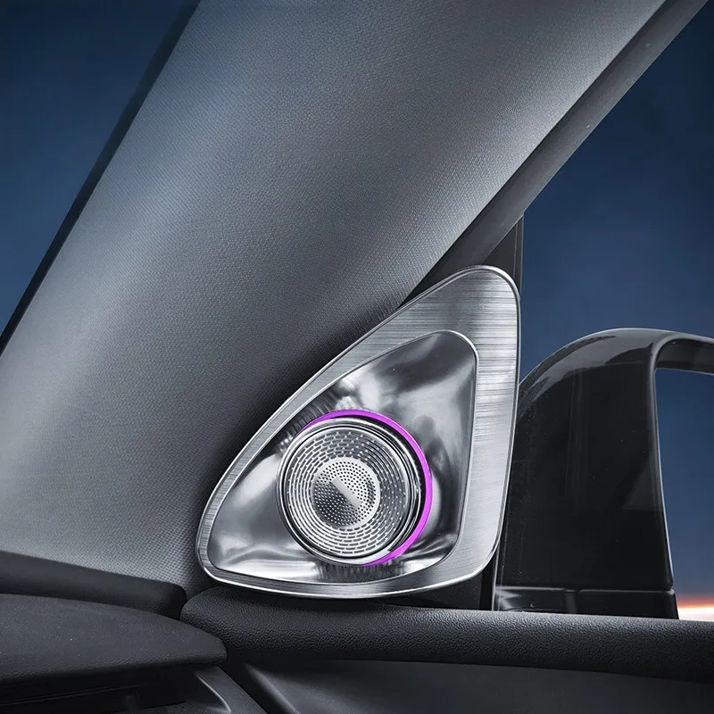 For Tesla Model Y 2020-2024 Rotating Tweeter 4D Speaker Interior Ambient Light Upgrade Fit Plug and Play Interior Accessories