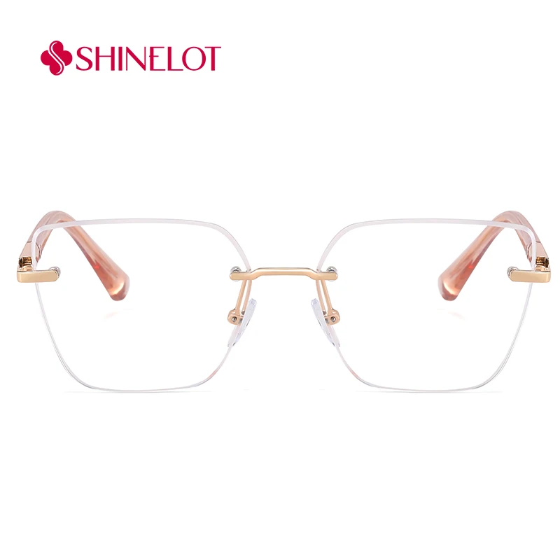 

82131 Korean Style Modern Girl Cat Eye Frameless Eyeglasses Frame Outdoor Glasses Youth Style Transatlantic Eyewear Gift