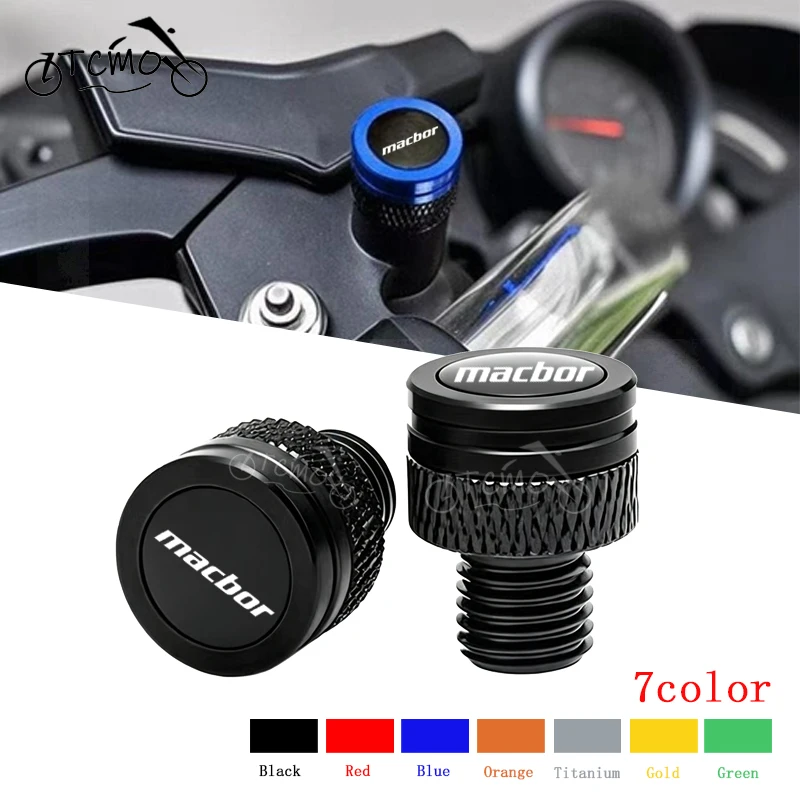 For MACBOR EIGHT MILE LORD MARTIN MONTANA XR1 XR3 XR5 M10*1.25 Motorcycle CNC Aluminum Mirror Hole Plugs Screws Bolts Cover Caps