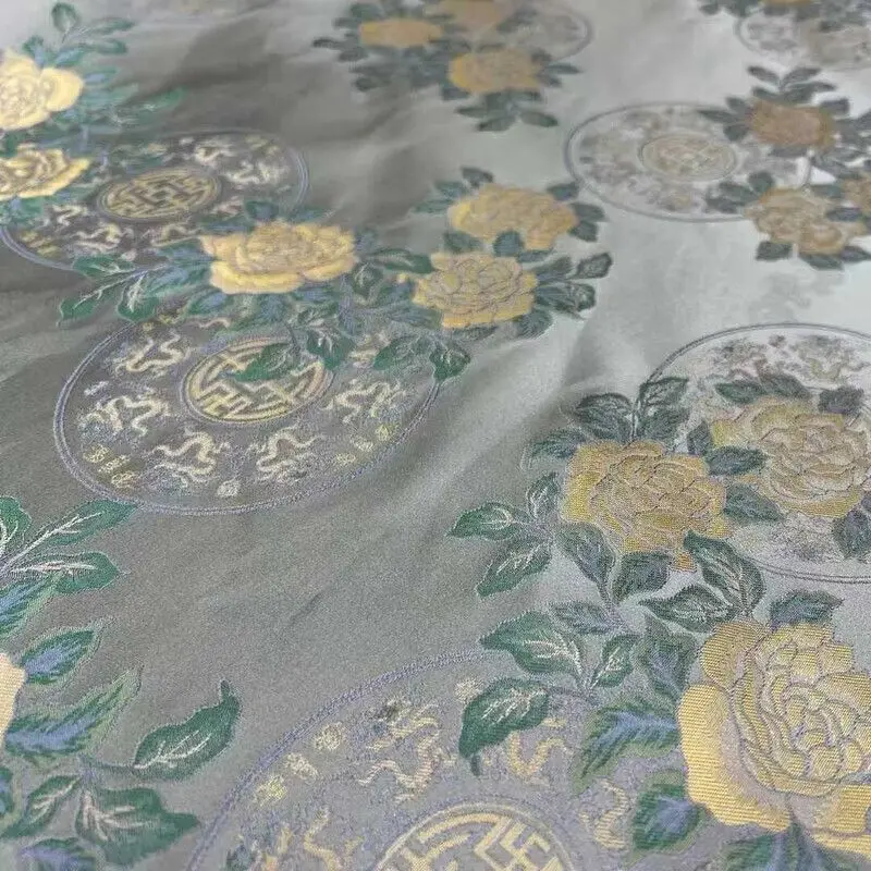 비 유산 진짜 실크 송나라 브로케이드 패브릭 꽃 새로운 중국 스타일 중국 스타일 코트 드레스 Cheongsam 실크 직물