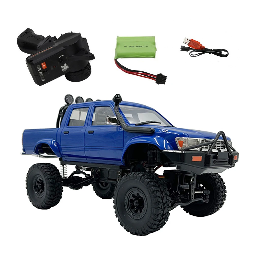 Novo carro wpl C64-1 rc 1/16 2.4g escala completa 4wd carro de escalada off road veículo c64 captador brinquedo de controle remoto presentes