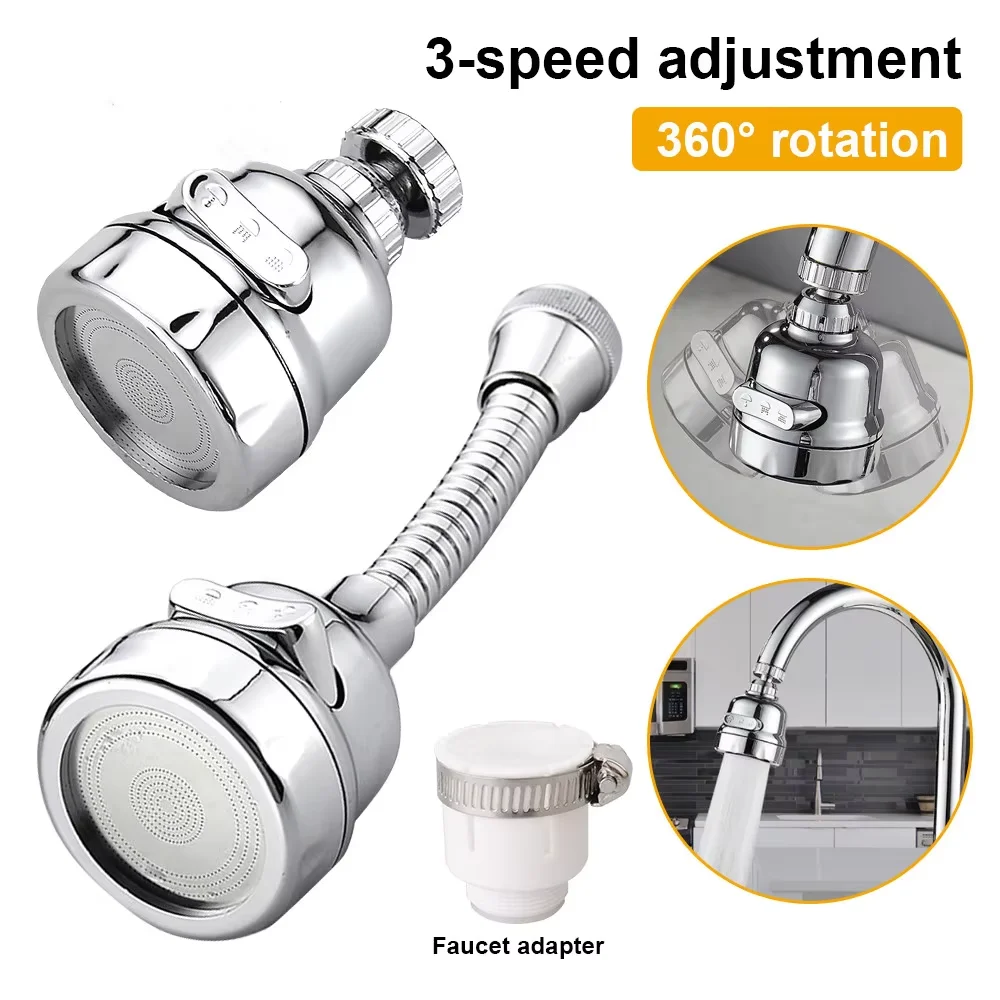 Universal Kitchen Faucet Shower Extender Filter 360 Rotation Extension Tube Nozzle Adapter Sink Swivel Tap Head for Water Saving