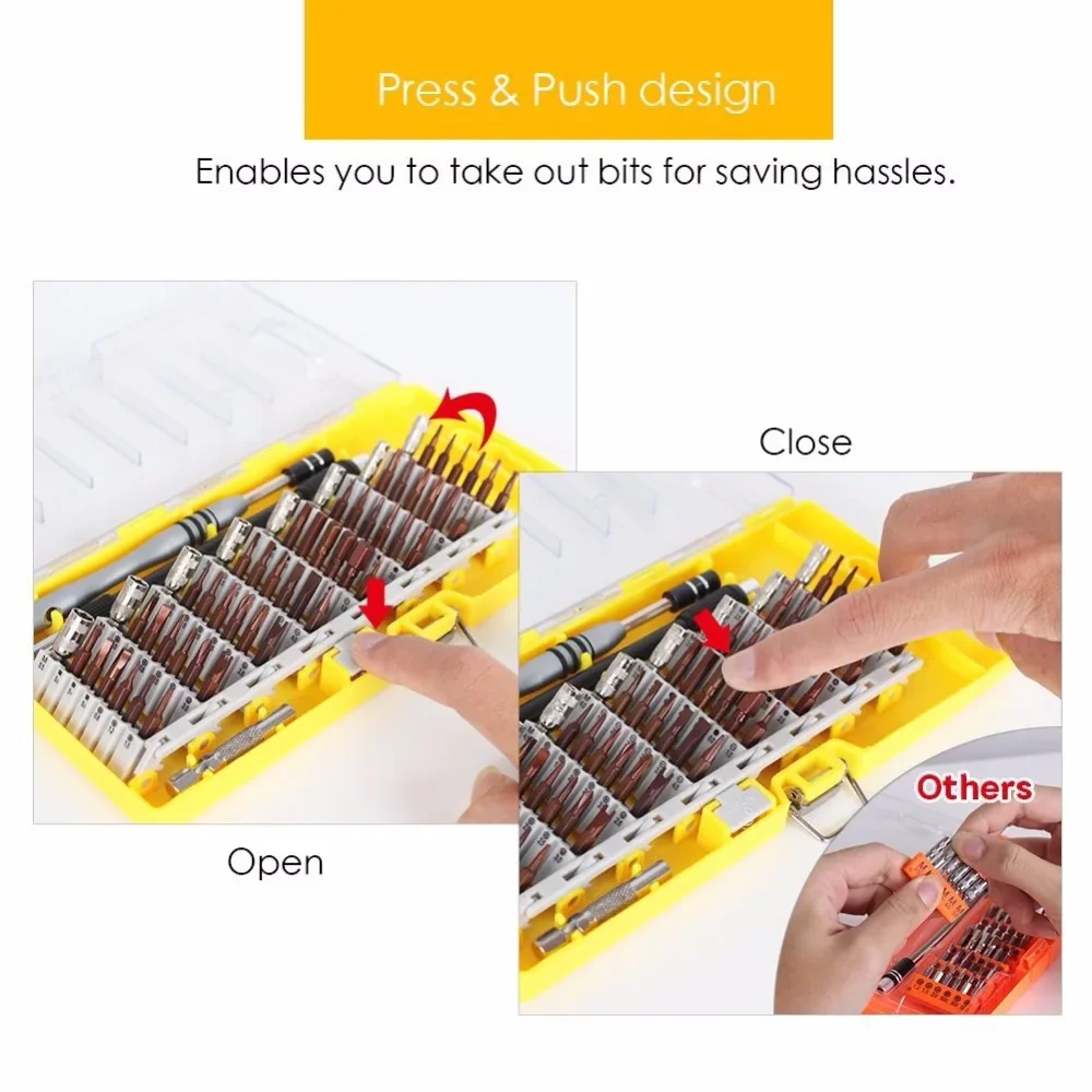 60 in 1 Precision Screwdriver Tool Kit Magnetic Screwdriver Set for iPhone Tablet Macbook Xbox Cellphone PC Sumsung