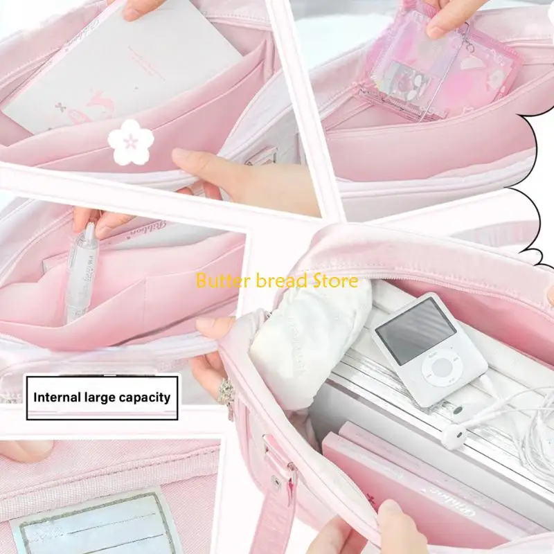 

W89C Lovely Itabag с прозрачным окном, повседневная сумка через плечо со шнуровкой, сумка через плечо