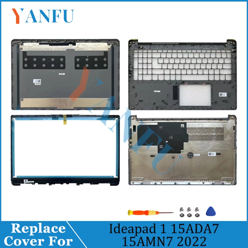 

FOR IdeaPad 1 15ADA7 15AMN7 IdeaPad 15 2022 Laptop LCD Back Top Cover Front Bezel Hinges Palmrest Upper Bottom Case