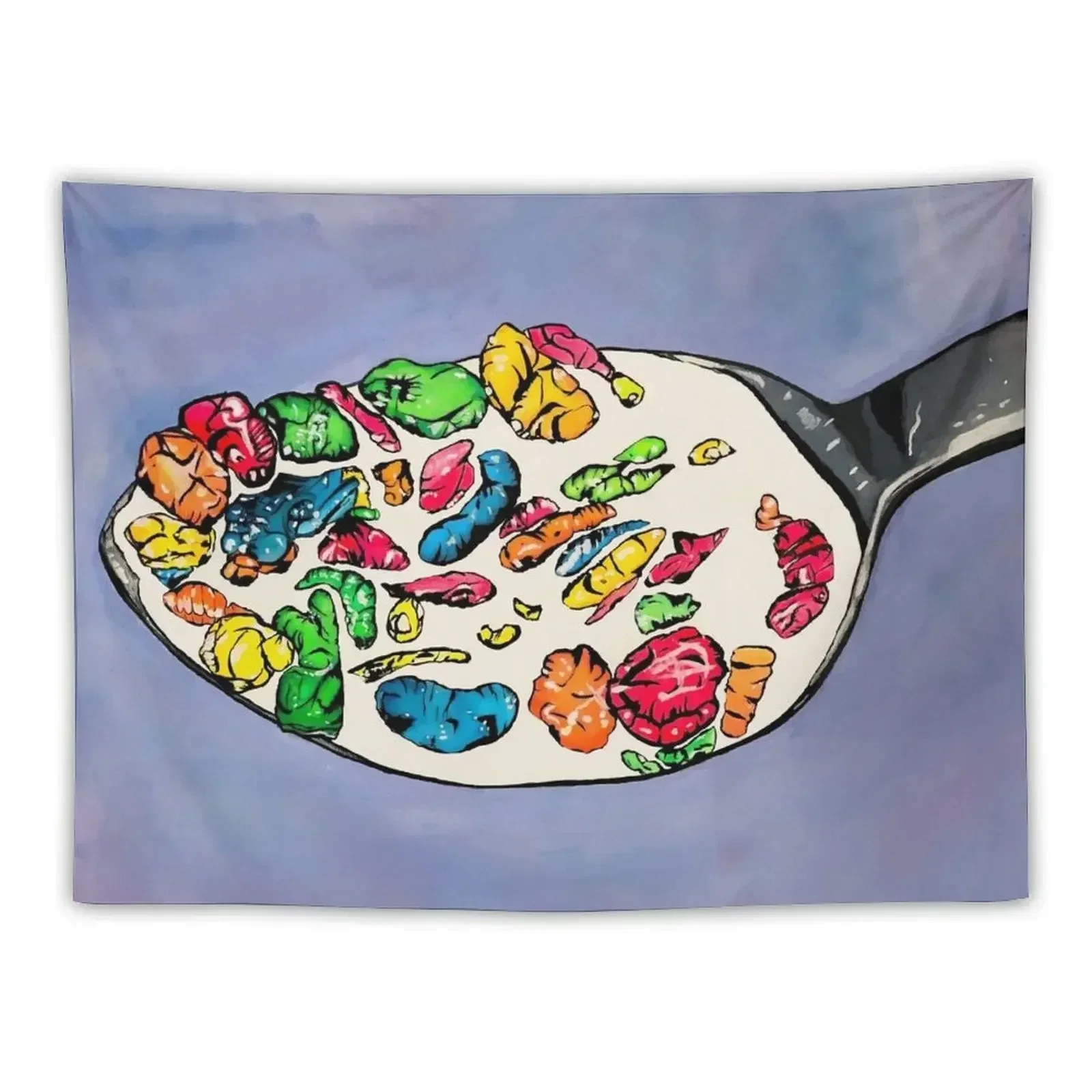 Celebrating Cereal Tapestry Wall Hanging Home Decor Accessories Tapestry