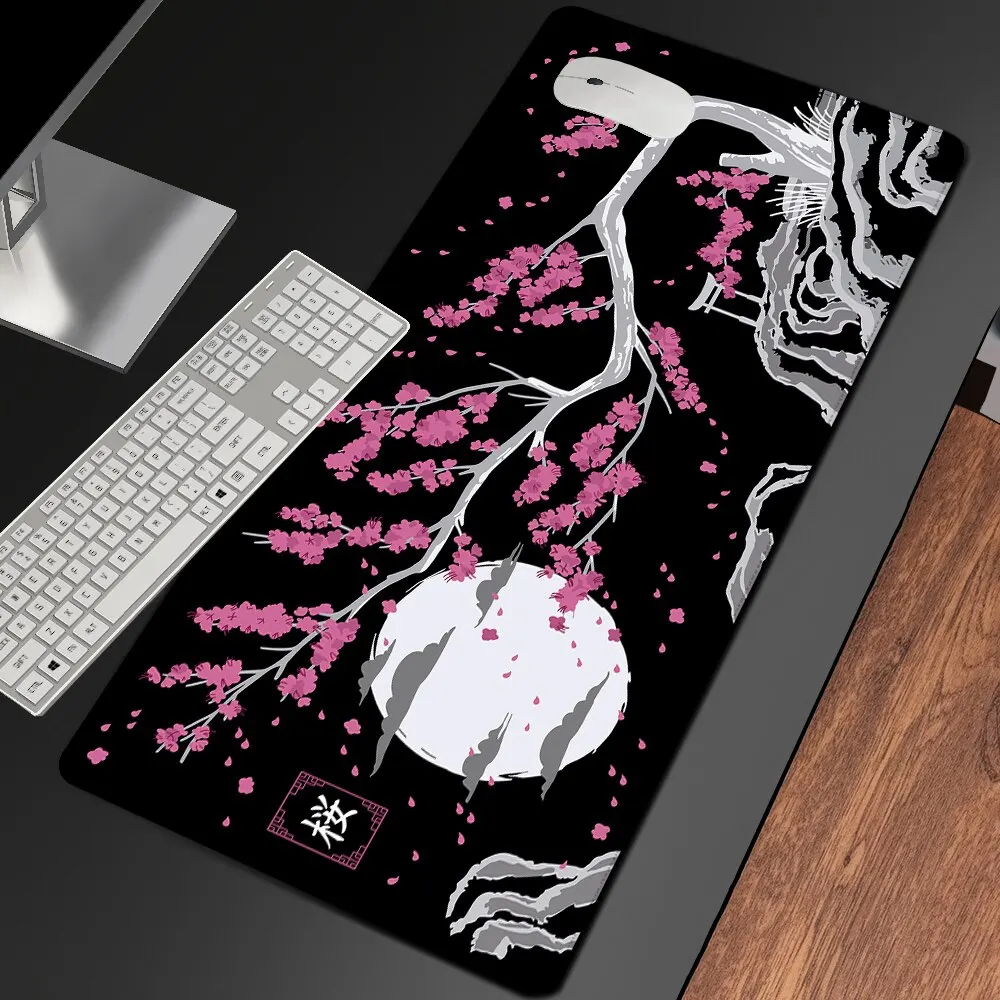 

Cherry Blossoms Mouse Pad Anime Deskmat Pink Gaming Keyboard Rubber Japan Mouse Mat Gamer Office Playmat Laptop Mousepad