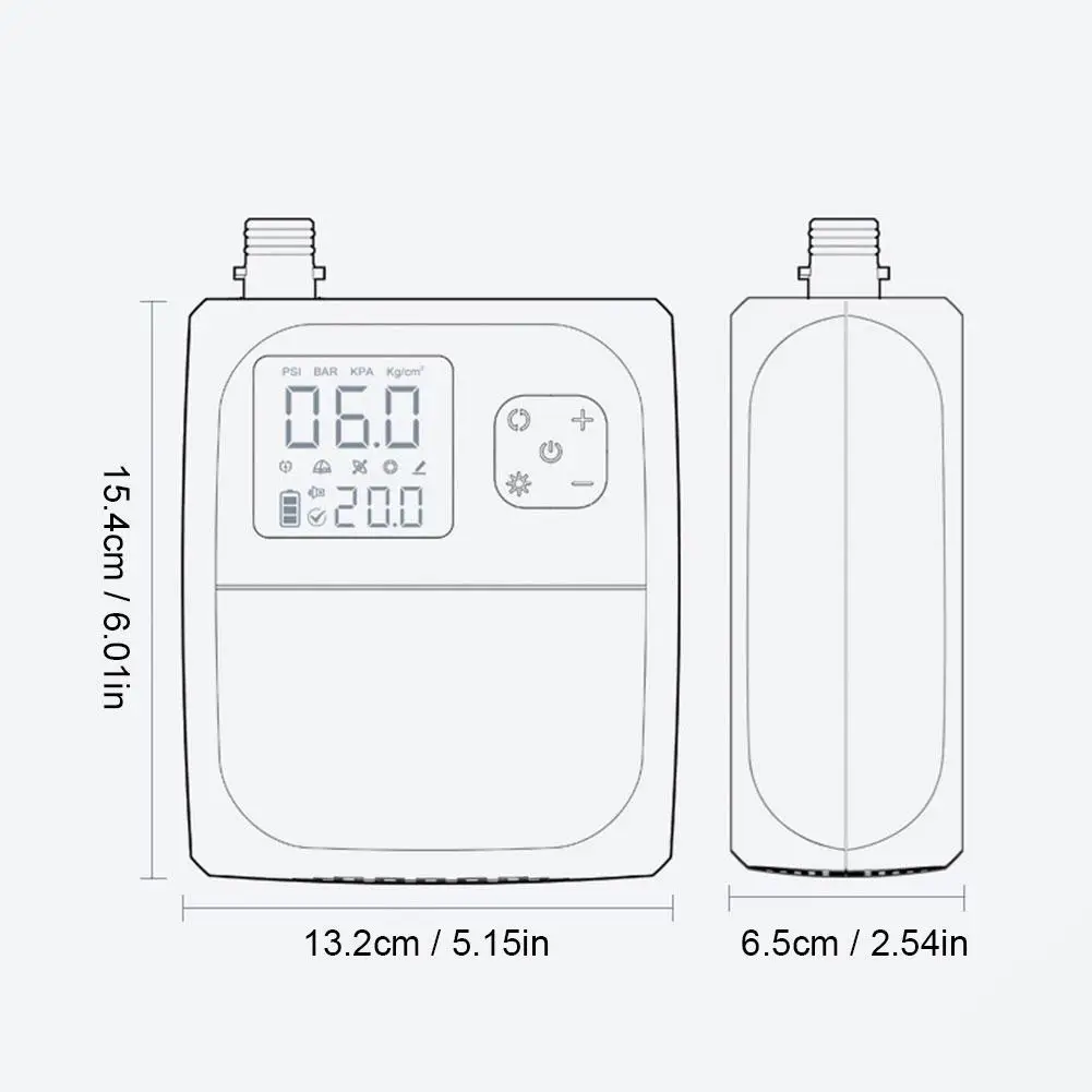 Portable Electric Air Pump Adjustable Air Pressure Overpressure/flow Protection For Inflatable Swimming Rings/surfboards/tents