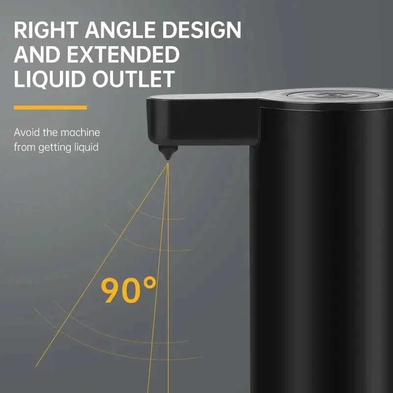 Automatic Sensor Soap Dispenser Black Bathroom Accessories Wireless Liquid Soap Dispensers Hand Sanitizer Dish Soap For Kitchen