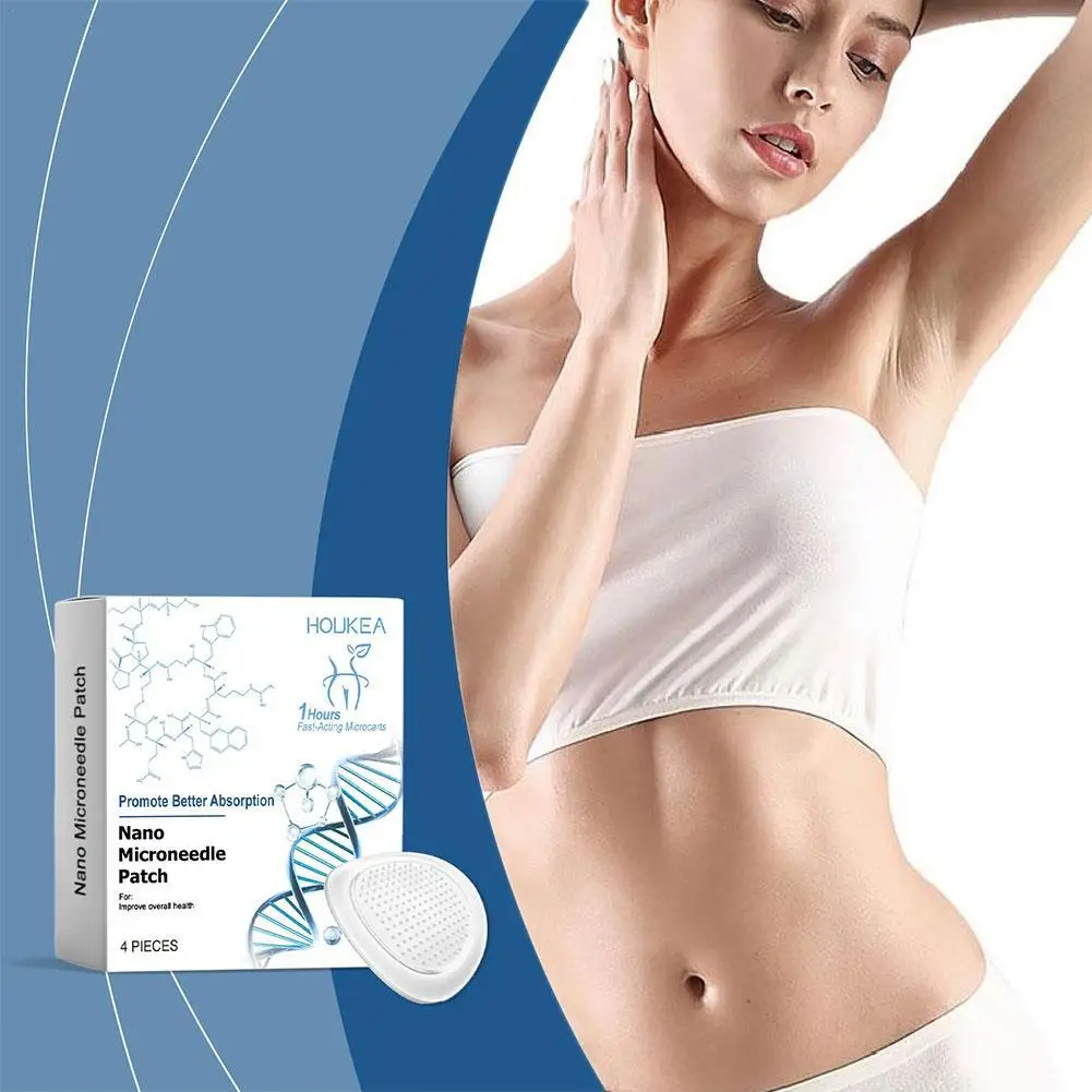 

4pcs Firming Skin Nano Patch Long Lasting Easy to Use Gentle Soothing Massage Ginder Microneedlepatch Daily Use