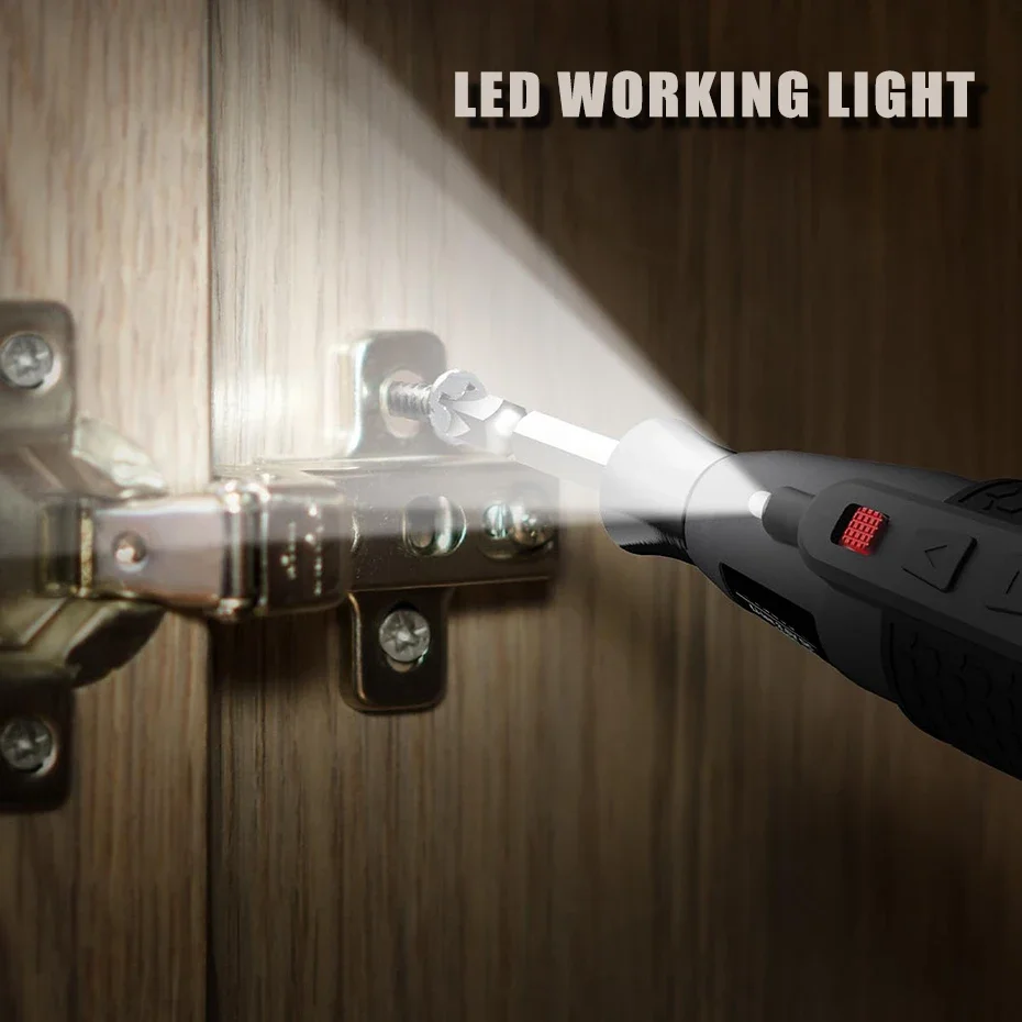 Imagem -05 - Mini Chave de Fenda Elétrica Poderosa Torque de Níveis Luz Led tipo c Estilo Caneta Manutenção Doméstica Fácil para Iniciantes