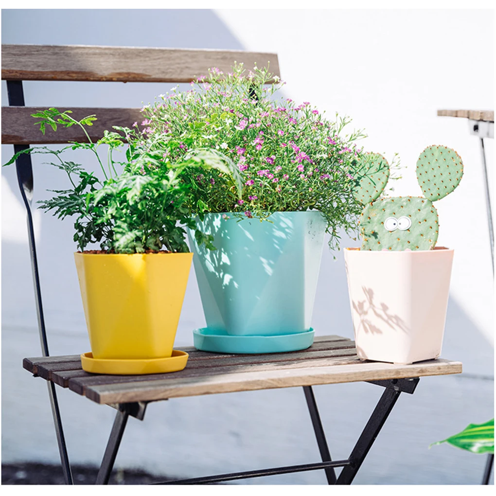 

Flowerpot Gardening Plastic ple Base Container Garden Ornament Planter Practical Portable Fashionable Style