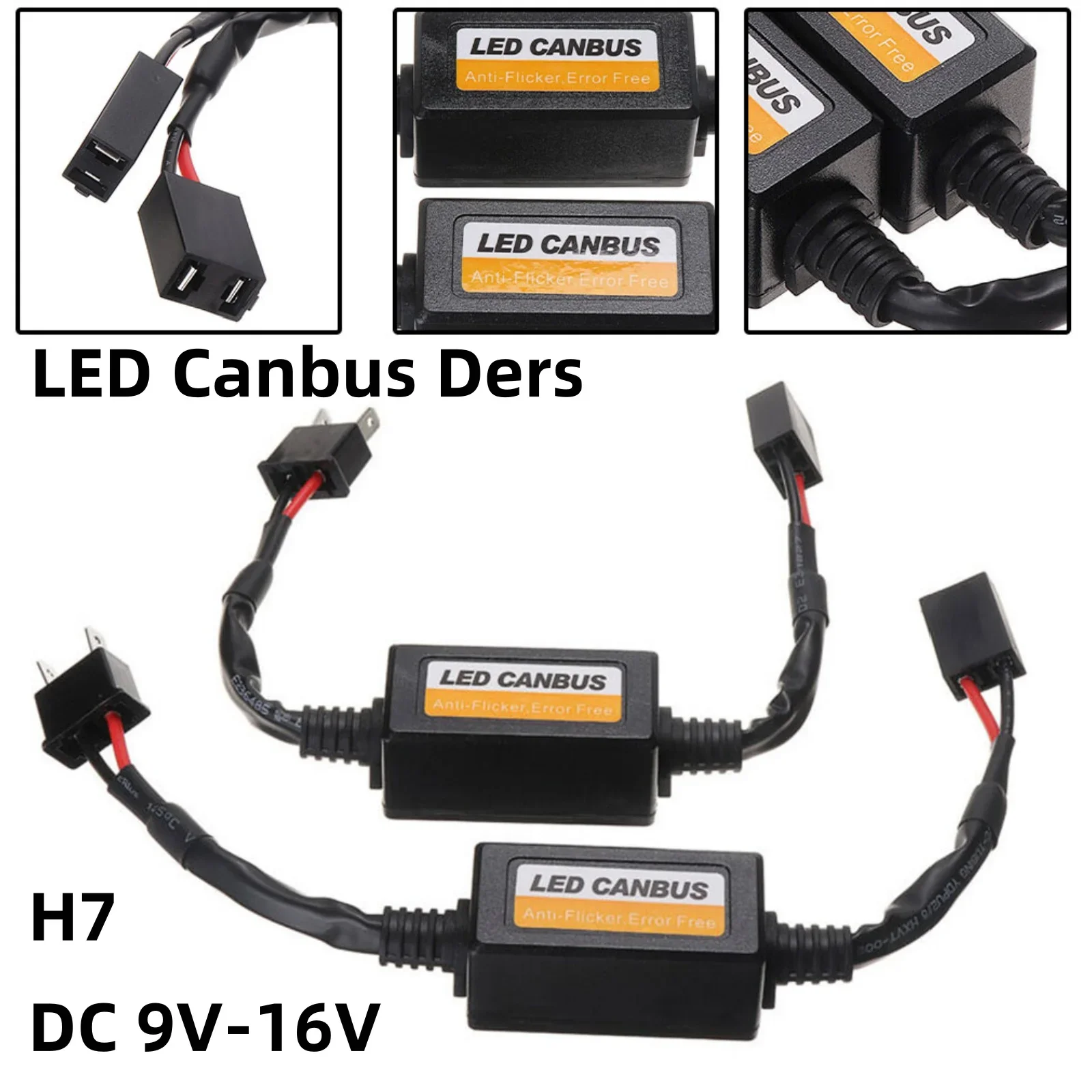 2 قطعة سيارة H7 المصباح LED Canbus فك إلغاء خطأ الحرة المقاوم مكافحة وميض سيارة تحذير Canceler فك اكسسوارات