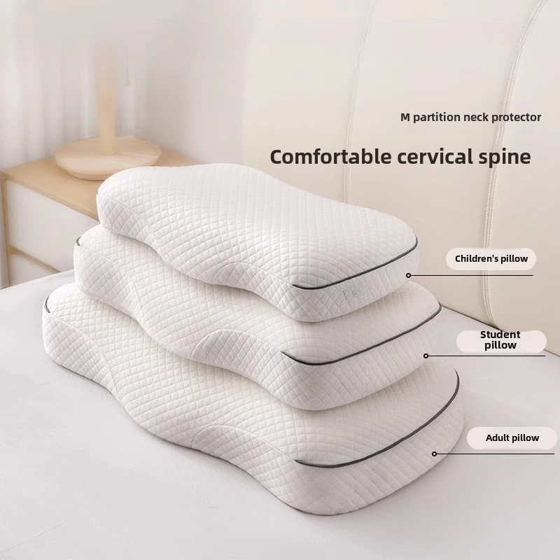 

Memory Foam Pillow for Neck Pain Relief -Cervical Support Orthopedic Pillow for Sleeping Home Use Ergonomic Sleep Aid Bed Pillow