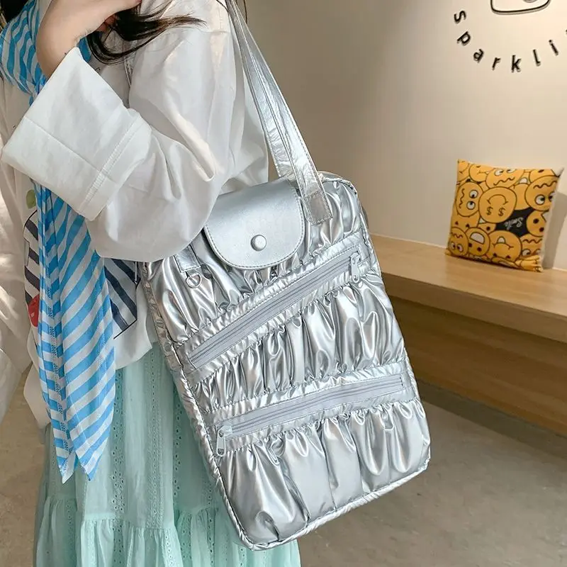 

Сумка для ноутбука Ins с морщинистой облачной ручкой, чехол для переноски компьютера, сумка для Macbook Air Pro 13, 3-дюймовый многослойный противоударный чехол для женщин