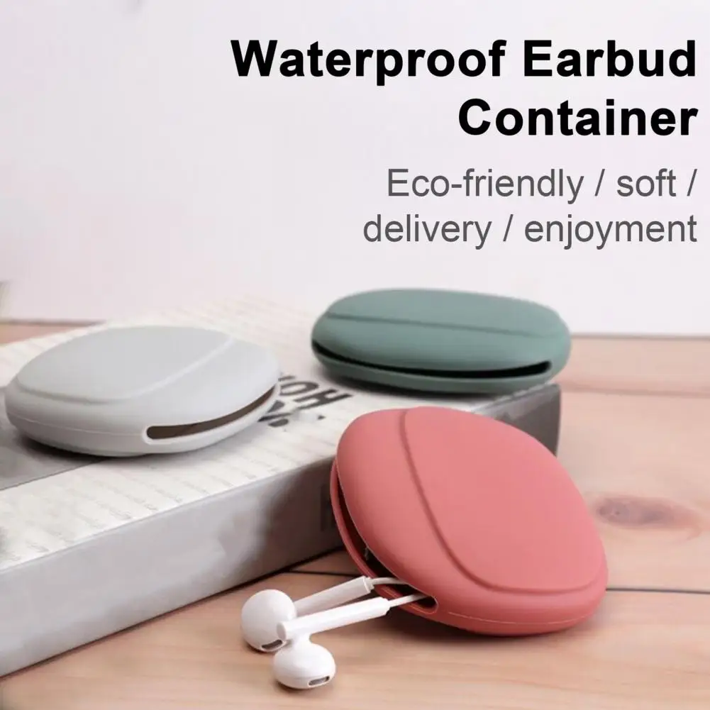 Portátil Waterproof Earphone Caixa De Armazenamento, Earbud Case, Headphone Cord Organizer, Bolsas para Casa, Escritório, Viagem, Gerente