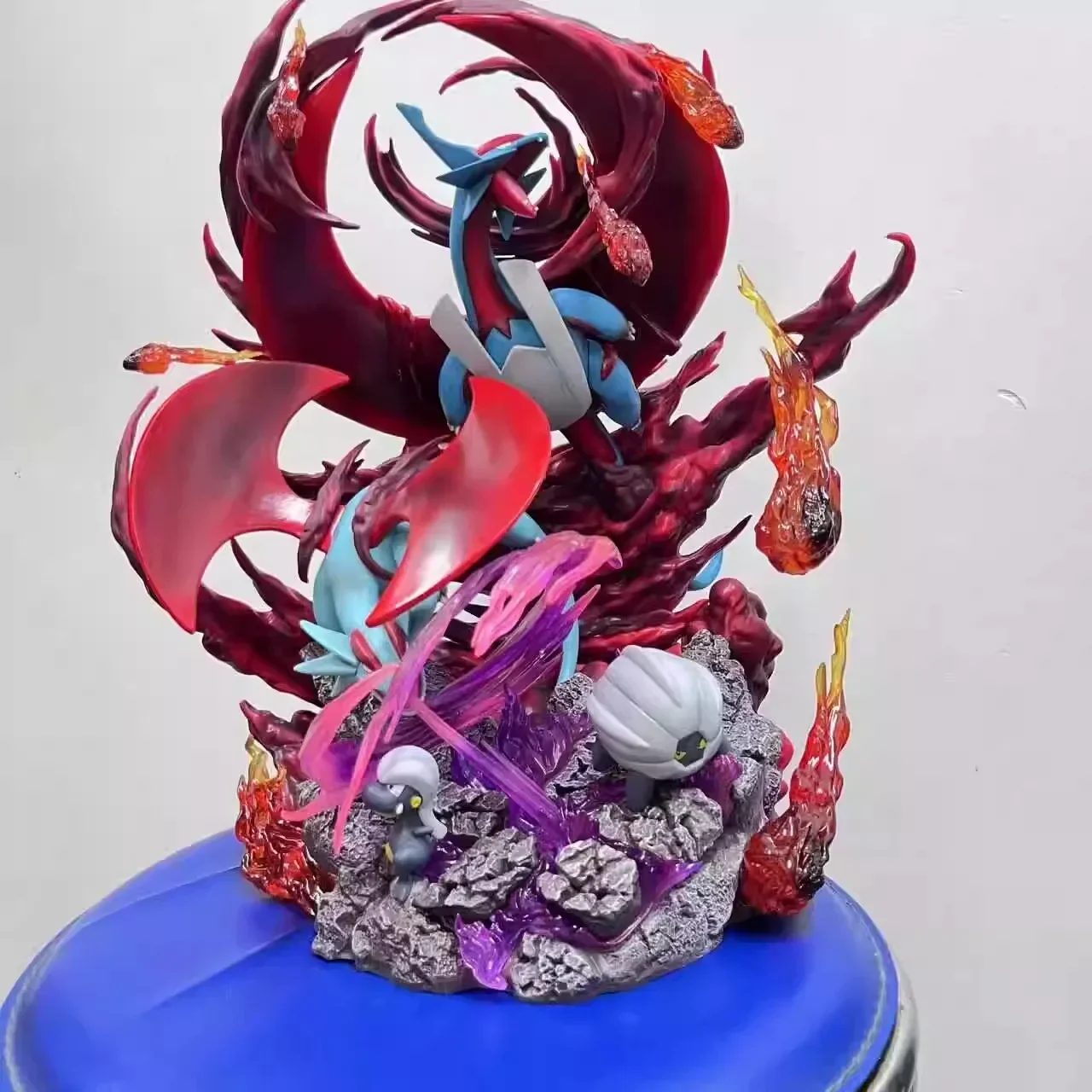 36cm Pokemon Anime Figure Salamence Bloodwing Evolutionary Scenario Luminous Model Decoration Collection Birthday Gift Toys Kids