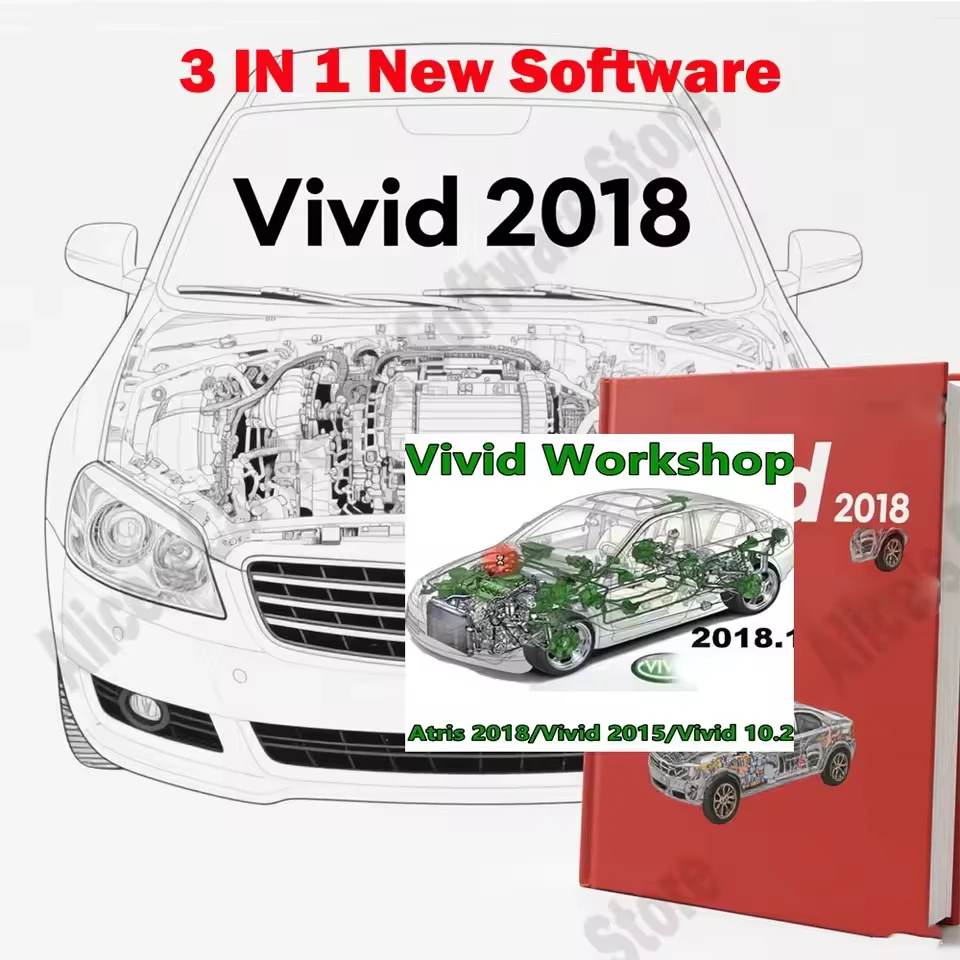 Vivid 2015 + 2010 +Vivid 2018 obd2 الماسح الضوئي ورشة البيانات متعدد اللغات Windows 7/8/10 Atris-Technik أوروبا برنامج السيارات #1