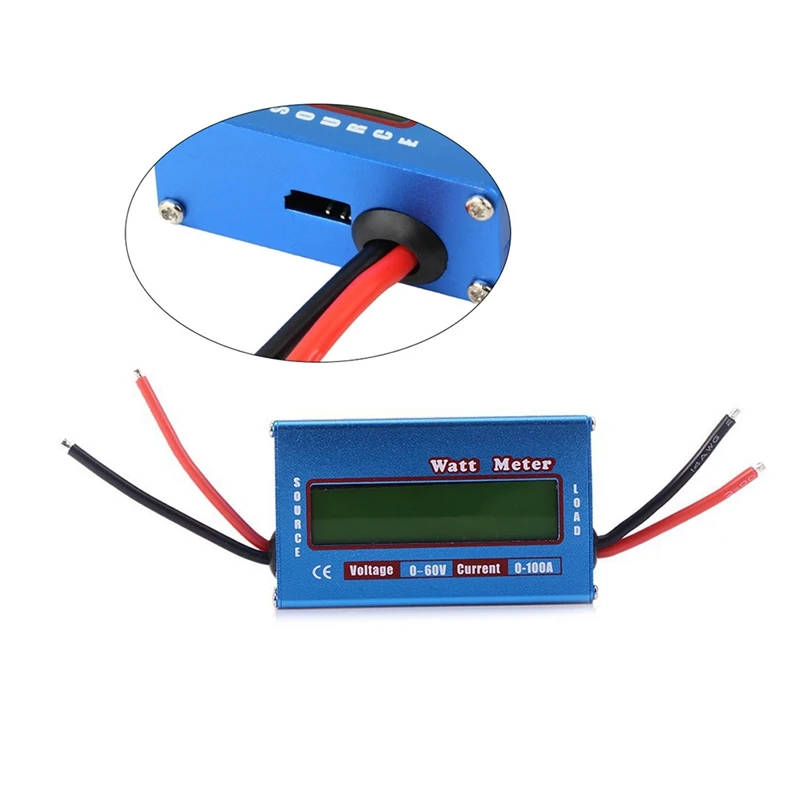 DC 60V 100A WATT Meter Power Analyser LCD Digital Current Energy Meter DC Power Analyser 1 Pcs