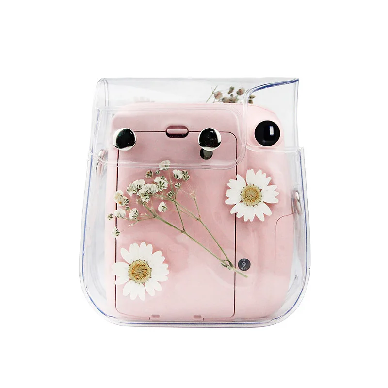 For Fujifilm Instax Mini 11 9 8 Transparent Camera Case Protective Carry Bag Cover with Shoulder Strap Storage Bag