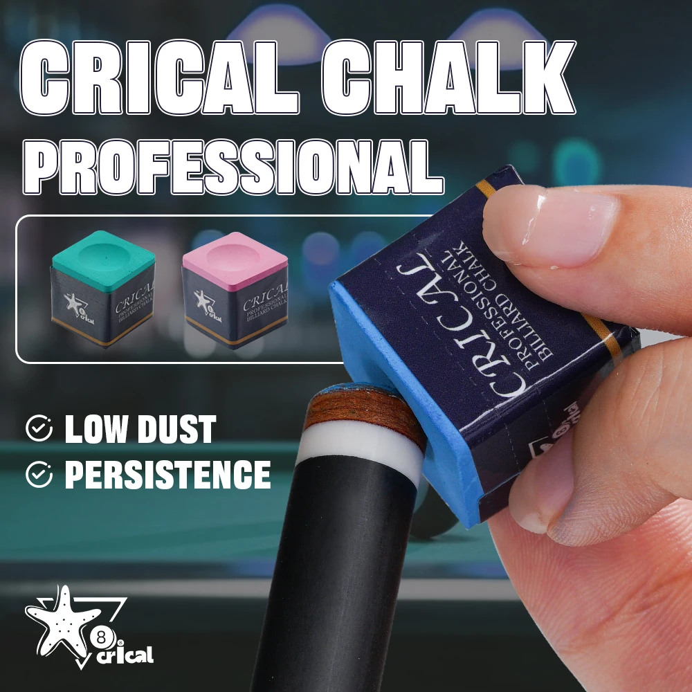 Crical Billiard cue Chalk  9pcs S/M/H blue/green/pink for carom pool snooker cue chalk Billiard Accessories