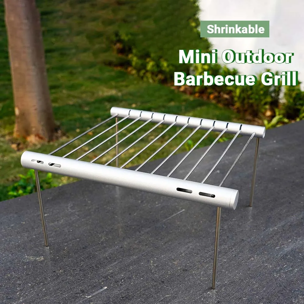 Stainless Steel Grill Portable Outdoor Folding Grill Mini Pocket Grill Home Park Picnic Outdoor Cooking Rack Accessories