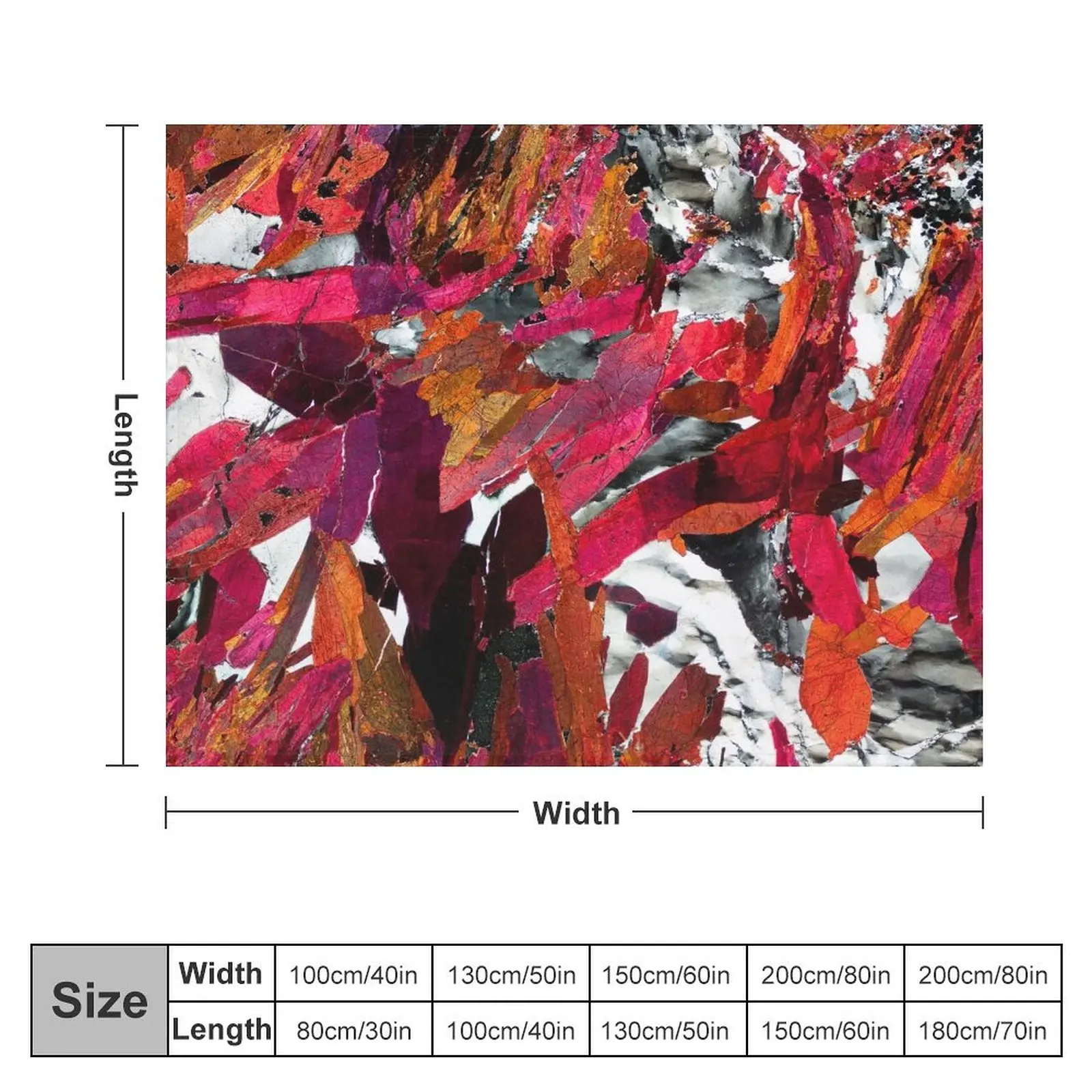 Piemontite from St Marcel, Italy rock thin section - geology gift Throw Blanket Luxury Thicken manga Blankets