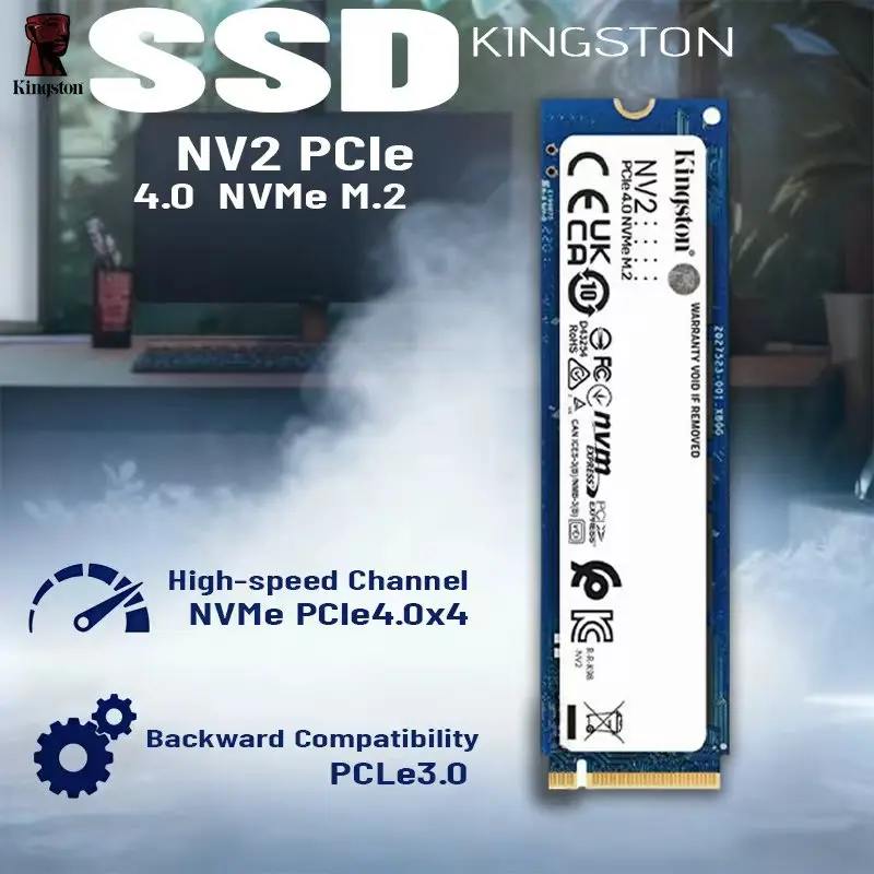 

Внутренний твердотельный накопитель Kingston NV2 250 ГБ, 500 ГБ, 1 ТБ M.2 2280 NVMe | PCIe 4.0 Gen 4x4 | До 3500 МБ/с | SNV2S/1000G