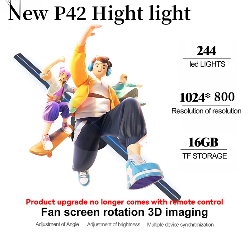 3D Advertising Projector Wifi Led Sign Holographic Lamp Player Remote Advertise Display 3D Fan Hologram Projector Logo Light