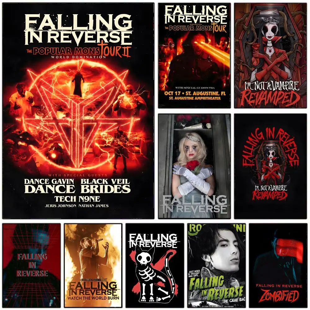 Intense Rock Band F-Falling In Reverse Poster Wall Art Print Decorative Mural Home Decor Gift Unframed