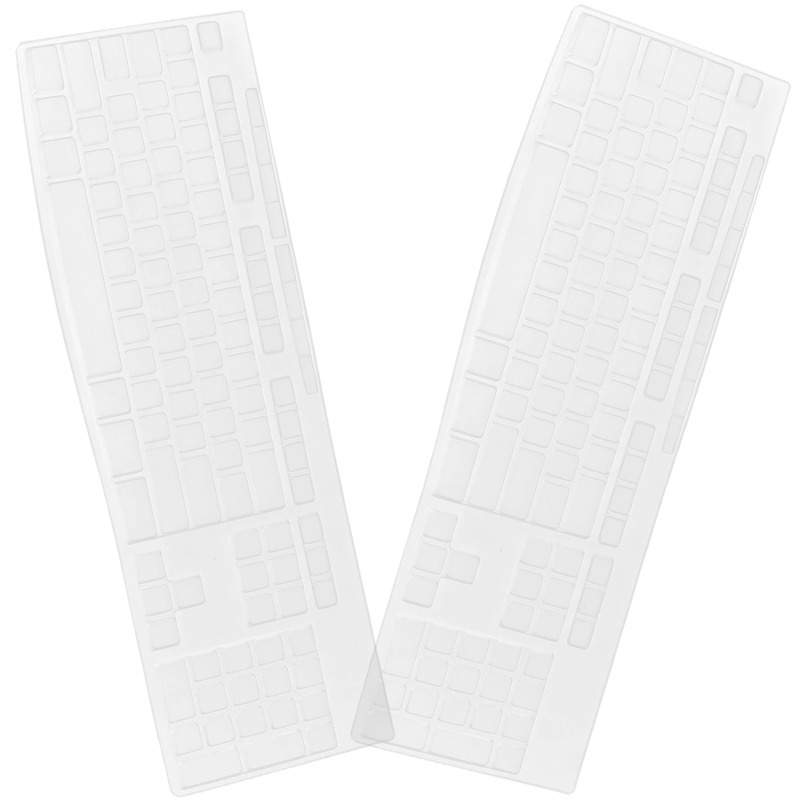 

2pcs Keyboard Film Transparent MK270 Waterproof Dustproof Silicone Cover Protective Film for Desktop Computer Keyboard