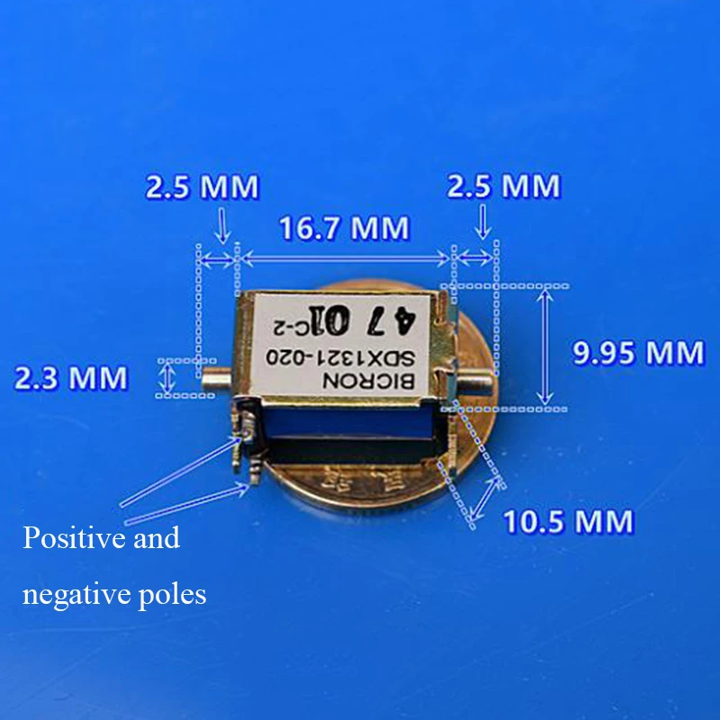 BICRON SDX1321 DC 6V-12V Double-Head Suction Type Solenoid Micro DC Electromagnet Mini Solenoid Magnet