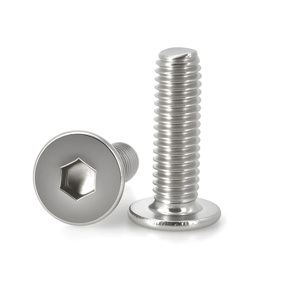 M2 M2.5 M3 M4 M5 M6 M8 Hex Hexagon Socket Ultra Thin Super Low Flat Wafer Allen Head Bolt 304 Stainless Steel A2-70 Screws image 3