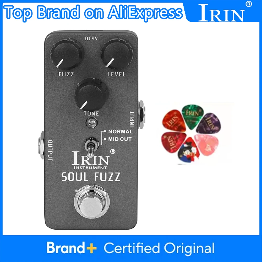 IRIN RS-11 Soul FUZZ Guitar Effect Pedal Normal/Mid cut Mode Produces Fine Rough Sharp Granular Effect True Bypass Guitar Parts