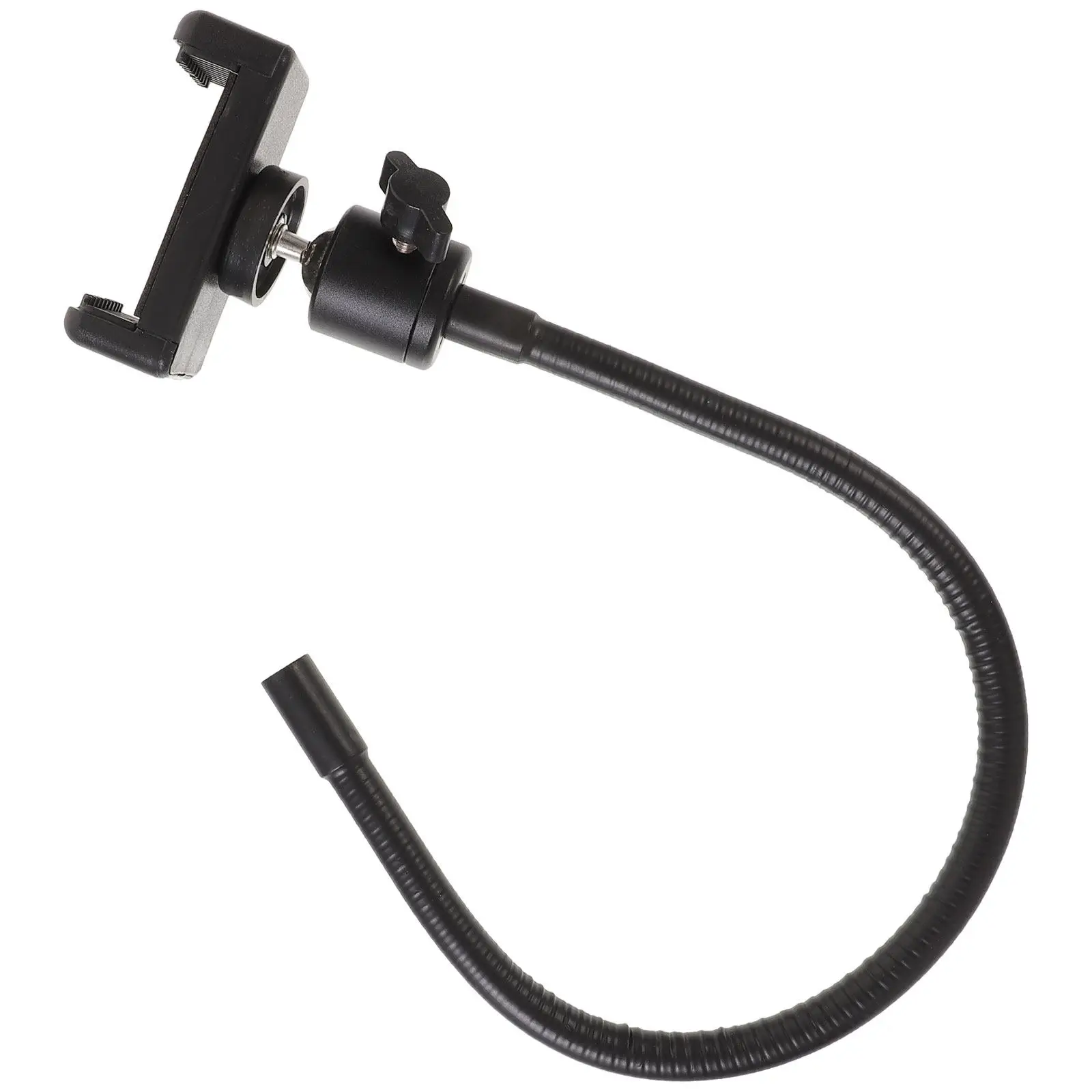 Portable Phone Tripod Mount with Bendable Hose, Universal Smartphone Clamp & Stable Ball Head for Outdoor Vlogging