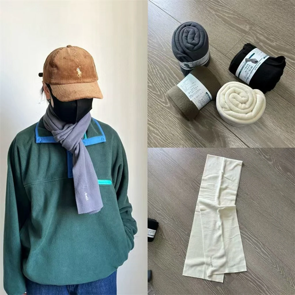 وشاح مخملي مصقول للرجال والنساء من Polartec Thermal، طراز طويل، مخمل حبيبي دافئ #4